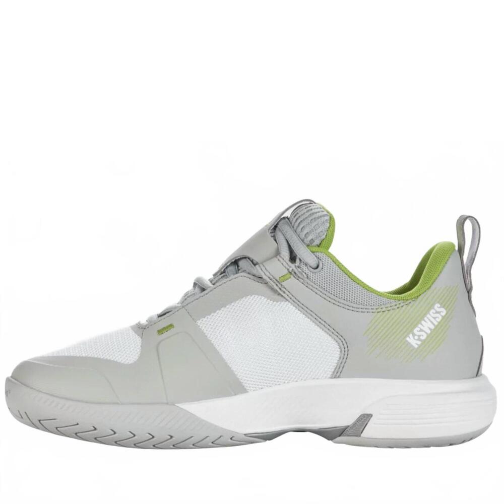 NEW K-SWISS women's ultrashot team tennis shoe in gray violet/white/lime green